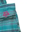 Vorschaubild 2 von Kinder Bluse Kariert Türkis Gr. 104/110 Casual Langarm