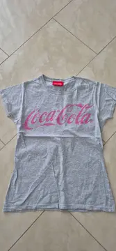 Vorschaubild 2 von T-Shirt Damen Gr. 40/42 Grau Pink Logo-Print Casual