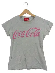 Vorschaubild 1 von T-Shirt Damen Gr. 40/42 Grau Pink Logo-Print Casual