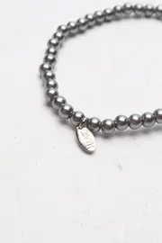 Vorschaubild 2 von LBVYR Armband Damen Elegant Grau Kunststoff Perlenarmband Schmuck