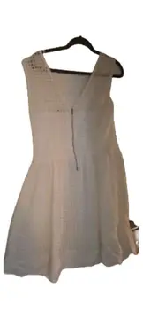 Vorschaubild 5 von Damen Freizeitkleid Lochmuster Weiß Gr. XL Baumwolle