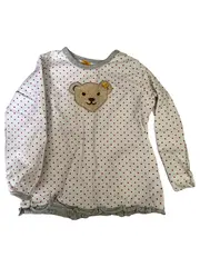Vorschaubild 1 von Kinder Langarmshirt Gr. 86 Weiß gepunktet mit Teddybär
