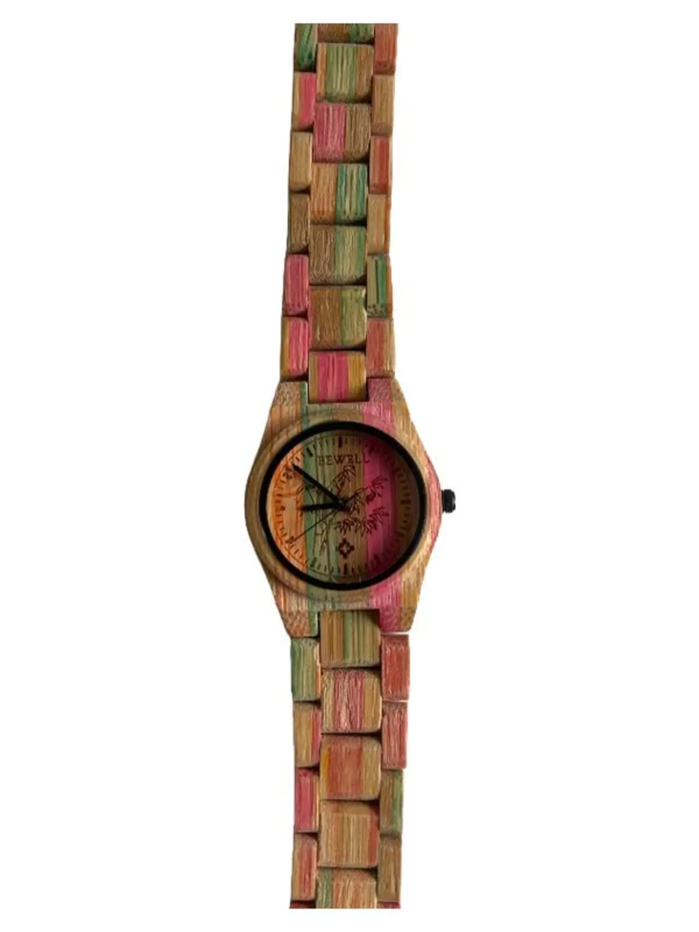 BEWELL Holz Armbanduhr Damen Herren Unisex Mehrfarbig Casual Natur