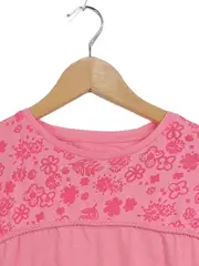 Vorschaubild 4 von Mädchen T-Shirt Gr. 158/164 Rosa Blumenmuster Kurzarm