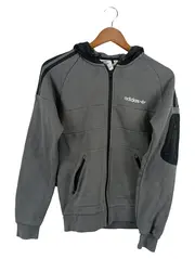 Vorschaubild 1 von Damen Sweatjacke Kapuzenjacke Grau Gr. 34/XS Sportlich Reißverschluss