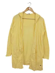 Vorschaubild 1 von Strickjacke Damen Gelb Gr. 34/XS Kapuze Baumwolle Freizeit