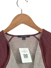 Vorschaubild 2 von Damen Strickjacke Langarm Rippstrick Rot Gr. 40/L Casual