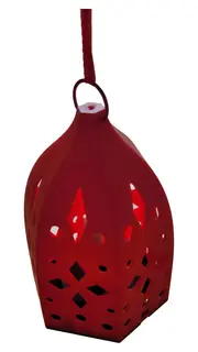 Vorschaubild 1 von Laterne rot Modern Kunststoff Deko Licht 9,5 cm