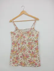 Vorschaubild 2 von Damen Blumen Top XL Baumwolle Mehrfarbig Casual Trägertop