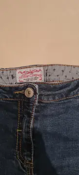 Vorschaubild 2 von Mädchen Jeans Regular Fit Gr. 140 Blau Denim Baumwolle