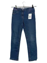 Vorschaubild 1 von Mädchen Jeans Regular Fit Gr. 140 Blau Denim Baumwolle