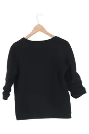 Vorschaubild 2 von Pullover Damen Gr. 36/S Schwarz Klassisch Casual Raffungen