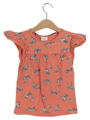 Vorschaubild 1 von Kinder T-Shirt Zebramuster Rosa Gr. 104/110 Baumwolle