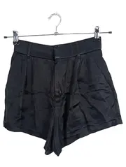 Vorschaubild 1 von Damen Shorts Stoffhose Schwarz Viskose High Waist Gr. XS