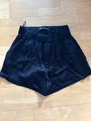 Vorschaubild 2 von Damen Shorts Stoffhose Schwarz Viskose High Waist Gr. XS