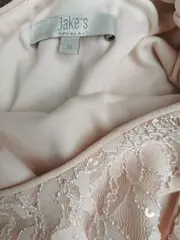 Vorschaubild 5 von Damen Festliches Kleid Gr. 36/S Rosa Spitze Pailletten Ärmellos