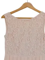 Vorschaubild 2 von Damen Festliches Kleid Gr. 36/S Rosa Spitze Pailletten Ärmellos
