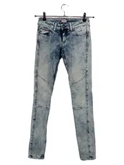 Vorschaubild 1 von Damen Jeans Biker Style W26/L32 Acid Wash Blau Denim