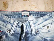 Vorschaubild 2 von Damen Jeans Biker Style W26/L32 Acid Wash Blau Denim