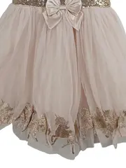 Vorschaubild 3 von Mädchen Festkleid Pailletten Tüll Einhorn Schleife Rosa Gr. 140