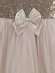 Vorschaubild 2 von Mädchen Festkleid Pailletten Tüll Einhorn Schleife Rosa Gr. 140