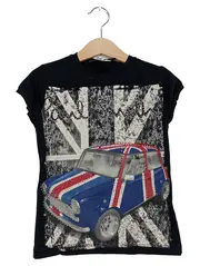 Vorschaubild 1 von Kinder T-Shirt Schwarz Gr. 104 Mini Cooper Union Jack Strass