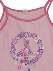 Vorschaubild 2 von Kinder Top Mädchen Rosa Friedenszeichen Blumen Gr. 152 Casual