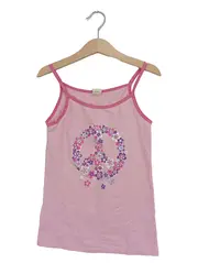 Vorschaubild 1 von Kinder Top Mädchen Rosa Friedenszeichen Blumen Gr. 152 Casual
