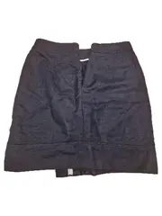 Vorschaubild 2 von Damen Minirock Wickelrock Schwarz Gr. 36 Leinen Casual