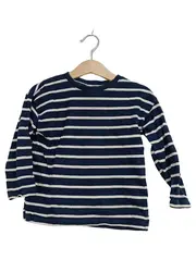 Vorschaubild 1 von Kinder Langarmshirt Gr. 98 Blau Weiß Gestreift Maritim Longsleeve