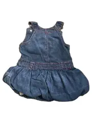 Vorschaubild 2 von Jeans Latzkleid Baby Mädchen Gr. 62 Herz Applikation Blau