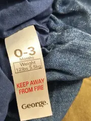 Vorschaubild 6 von Jeans Latzkleid Baby Mädchen Gr. 62 Herz Applikation Blau