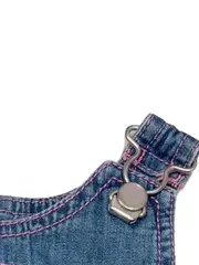 Vorschaubild 4 von Jeans Latzkleid Baby Mädchen Gr. 62 Herz Applikation Blau