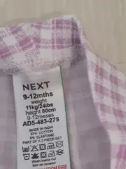 Vorschaubild 3 von Baby Shorts kariert Lila Weiß Gr. 80 9-12 Monate Mädchen