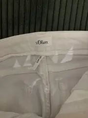 Vorschaubild 2 von Stoffhose Damen Slim Leg Weiß Gr. 34 XS Baumwolle