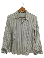 Vorschaubild 1 von Damen Hemdbluse Einheitsgröße Mehrfarbig Gestreift Klassisch