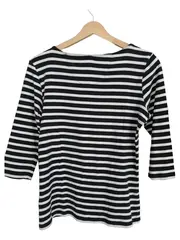 Vorschaubild 2 von Damen Ringelshirt Gr. 38/M Gestreift Mehrfarbig 3/4-Arm Casual