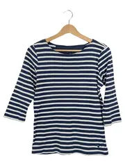 Vorschaubild 1 von Damen Ringelshirt Gr. 38/M Gestreift Mehrfarbig 3/4-Arm Casual