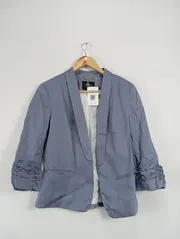 Vorschaubild 2 von Damen Blazer Gr. 42/XL Blau Gepunktet Modern