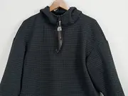 Vorschaubild 3 von Damen Kapuzenpullover Sweatshirt Schwarz Gr. 36/S Casual Strukturmuster