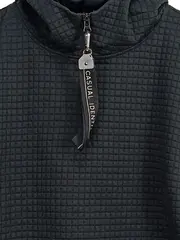 Vorschaubild 2 von Damen Kapuzenpullover Sweatshirt Schwarz Gr. 36/S Casual Strukturmuster