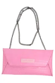 Vorschaubild 1 von Clutch Rosa Kroko-Optik Damen Elegant Abendtasche