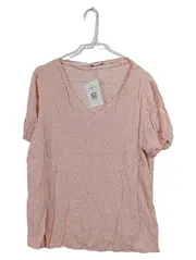 Vorschaubild 1 von Damen T-Shirt Gr. 40 Rosa Blumenmuster Viskose Kurzarm