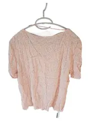 Vorschaubild 2 von Damen T-Shirt Gr. 40 Rosa Blumenmuster Viskose Kurzarm