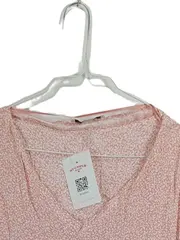 Vorschaubild 4 von Damen T-Shirt Gr. 40 Rosa Blumenmuster Viskose Kurzarm
