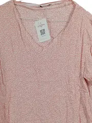 Vorschaubild 3 von Damen T-Shirt Gr. 40 Rosa Blumenmuster Viskose Kurzarm