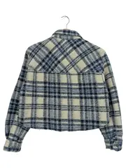 Vorschaubild 2 von Damen Strickjacke Kariert Blau Gr. 34/XS Casual