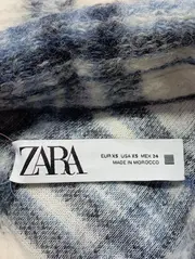 Vorschaubild 3 von Damen Strickjacke Kariert Blau Gr. 34/XS Casual