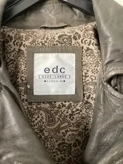 Vorschaubild 4 von EDC Lederjacke Damen Gr. 40/L Grau Bikerjacke Urban Freizeit