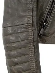 Vorschaubild 3 von EDC Lederjacke Damen Gr. 40/L Grau Bikerjacke Urban Freizeit